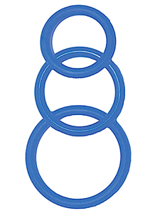 Super Silicone Cockrings - Blue